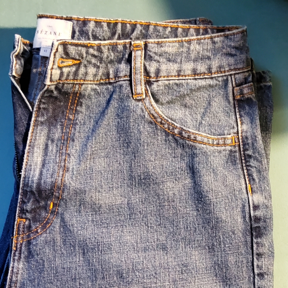 SEZANE SERGE DENIM TROUSERS